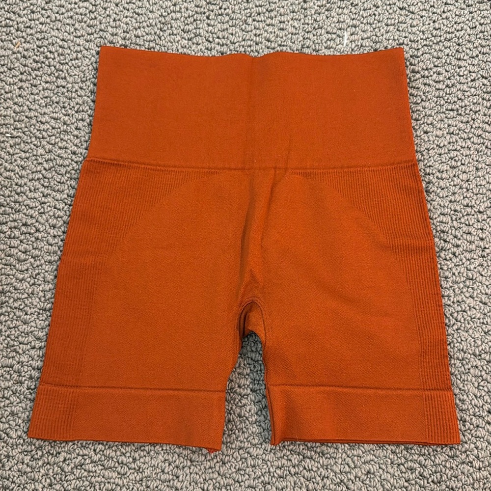 Set Active Biker Shorts Burnt Orange XS